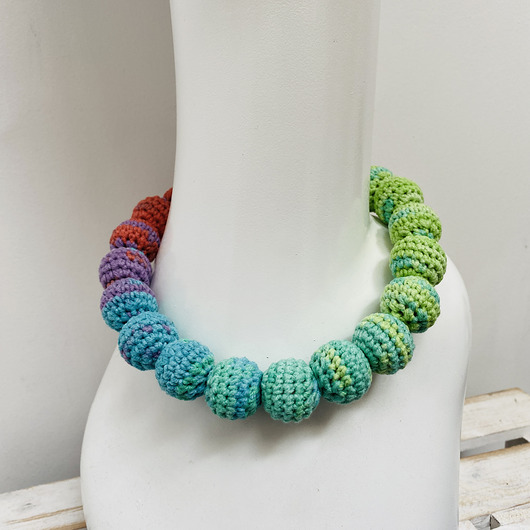korale Korale szydełkowe naszyjnik boho handmade bawełna