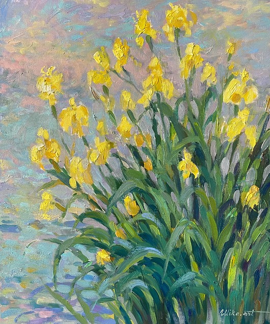 obrazy "Irysy" 50*60 cm obraz olejny