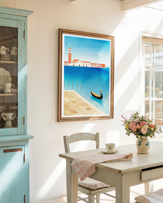 plakaty Wenecja Włochy - Canal Grande i Dzwonnica św. Marka - plakat fine art