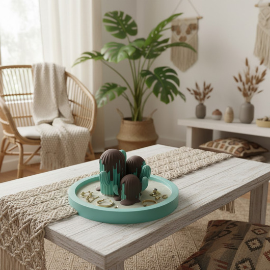 Podstawki pod kadzidełka Dekoracyjna podstawka Kaktusy handmade