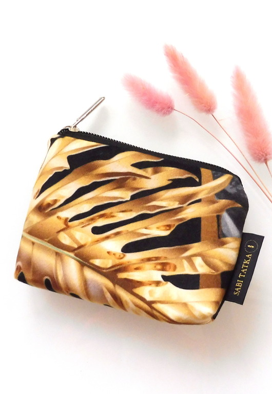 portfele damskie Portfel card holder Złoty Liść
