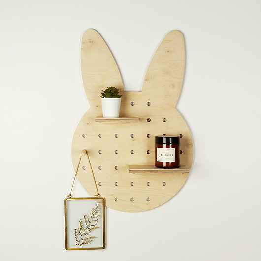 Półka pegboard,tablica królik lobster design
