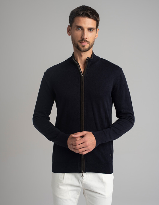 swetry męskie Sweter rozpinany casazza granatowy