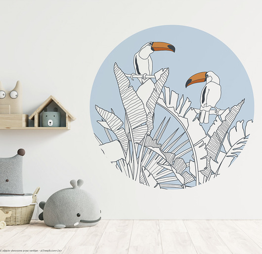 naklejki ścienne do pokoju dziecka Naklejka Ścienna Tukan. Baby Blue.