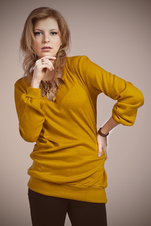 Bluzka BLU014, musztardowy Lanti