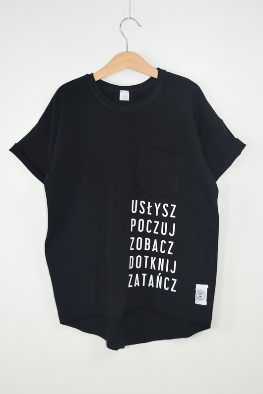T-shirt slogan Dzianinowe