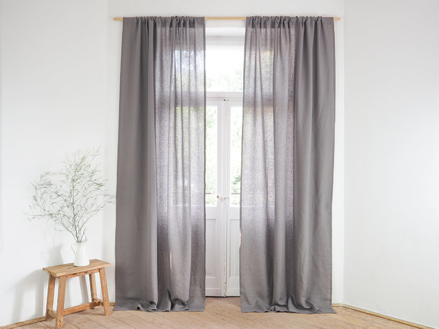 zasłony Zasłona z tunelem  TRUE GREY