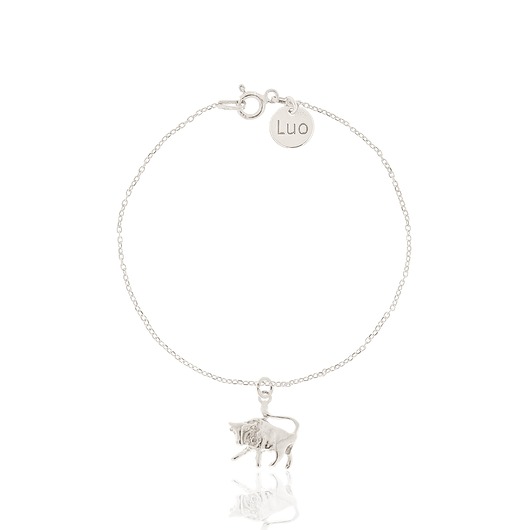 bransoletki srebrne Bransoletka srebrna ze znakiem zodiaku Byk
