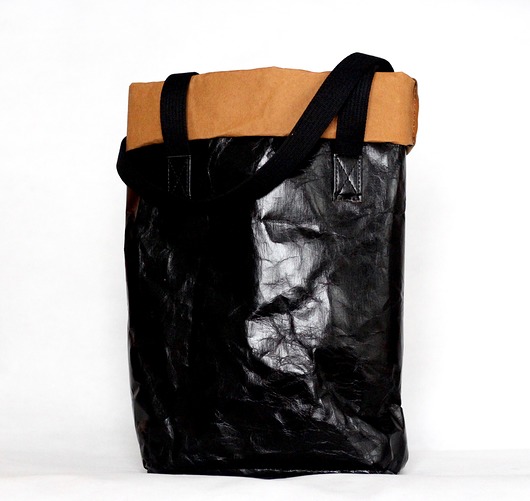Sroka tote - metaliczny czarny srokabag
