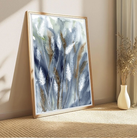 grafiki i ilustracje Trawy. Plakat