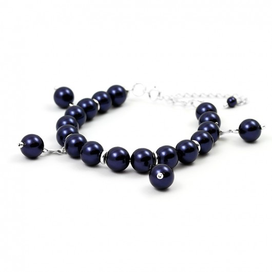 Bransoletka srebro + perły kryształ Swarovski Moonlight Avenue