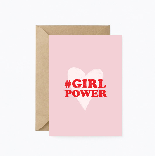 kartki okolicznościowe - wydruki Autorska kartka "Girl Power"