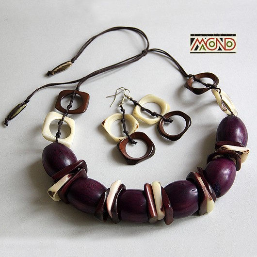 Komplet z kokosu i tagua (8)   Galeria Macondo