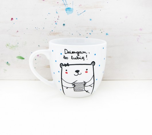 Dziergam, bo lubię - kubek porcelanowy XL miamilu