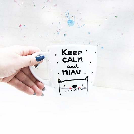 Keep Calm and Miau - kubek XL miamilu