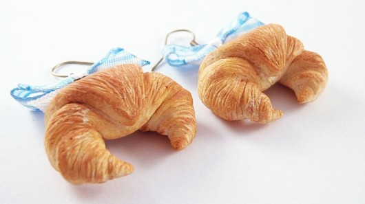 kolczyki rogaliki- croissanty Piecuchowo