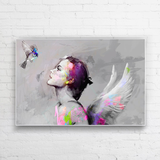 Obraz na płótnie" She&Bird" Krzanoo