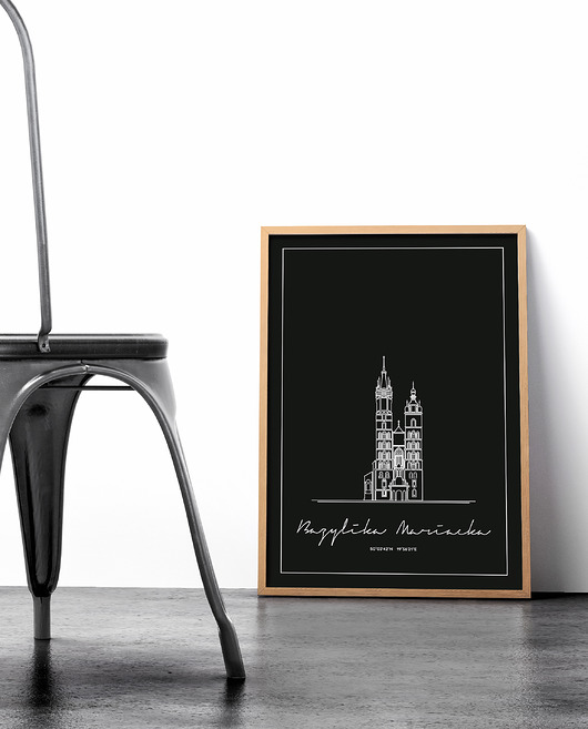 Plakat Architektura - Kraków - Bazylika Mariacka Peszkowski Graphic