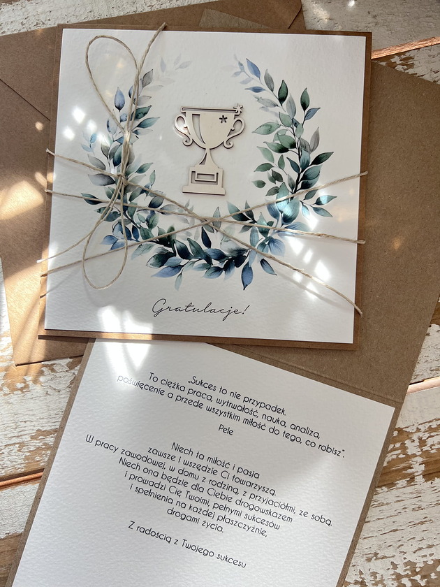 kartki scrapbooking Ręcznie robiona kartka gratulacje z okazji uzyskania dyplomu