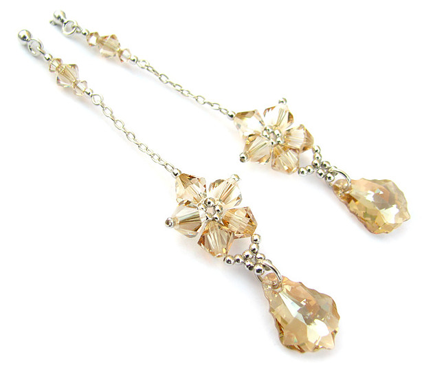 kolczyki swarovski Kolczyki Złocienie