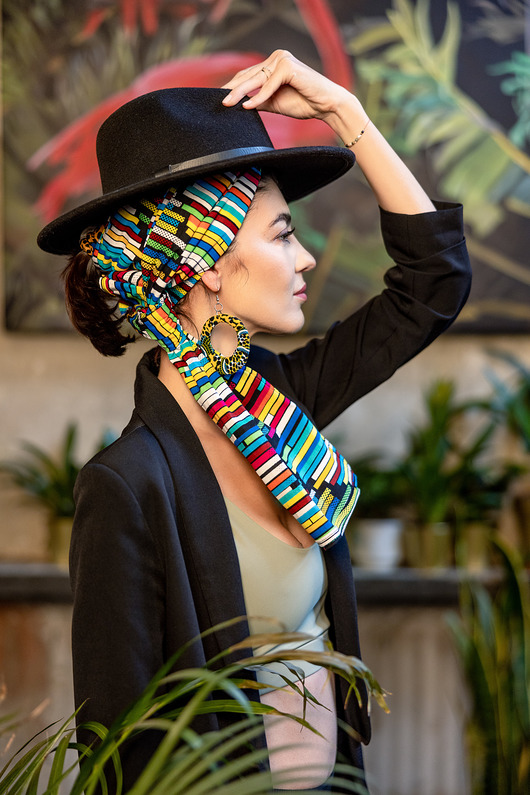 do włosów różne Chusta na turban AfroMatrix