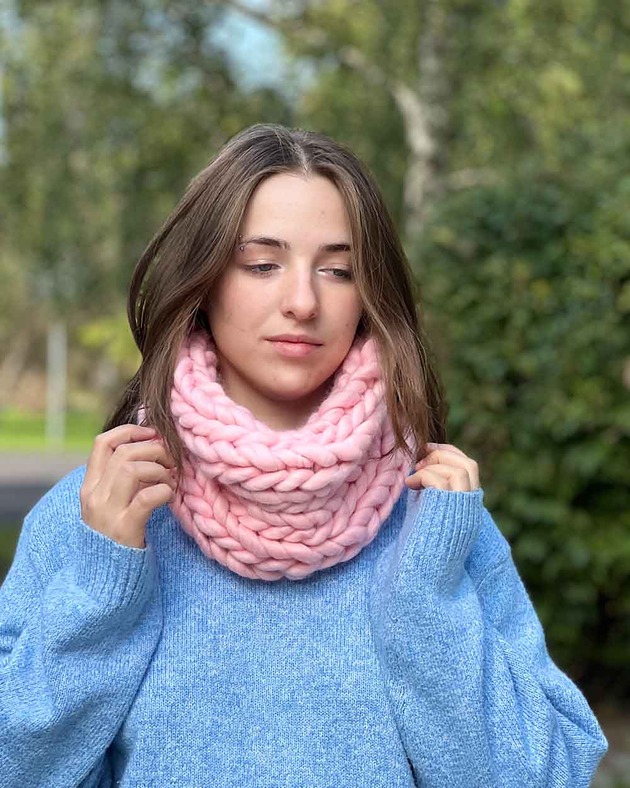 szale damskie Komin 100% merino
