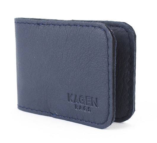 portfele męskie Portfel skórzany granatowo czarny cardholder