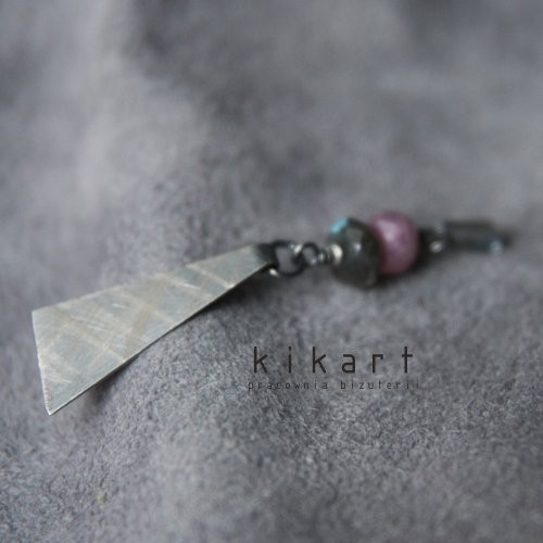 rubin & labradoryt - wisior kikart