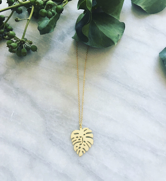 Gold Monstera leaf / liść monstera BOSKE