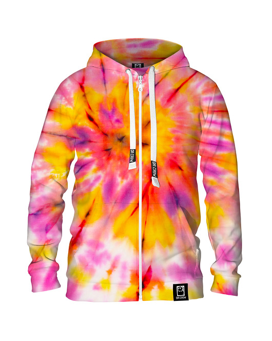 bluza z kapturem damska Damska Bluza Expres Zamek DR.CROW Tie Die Pink