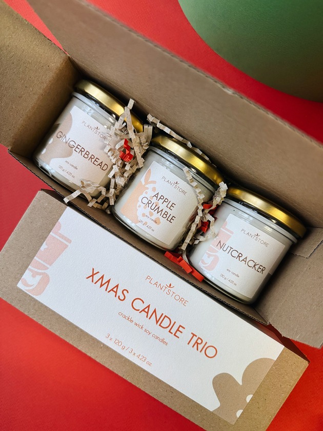świece zapachowe Zestaw świec sojowych XMAS CANDLE TRIO 2.0   3 x 120 g