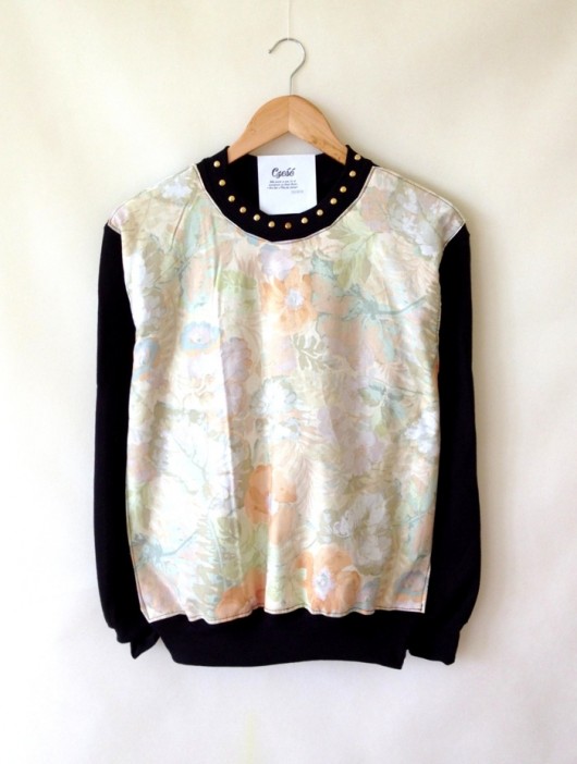 Bluza w botaniczne kwiaty - unikat  Yeah Bunny M deleted_12136308