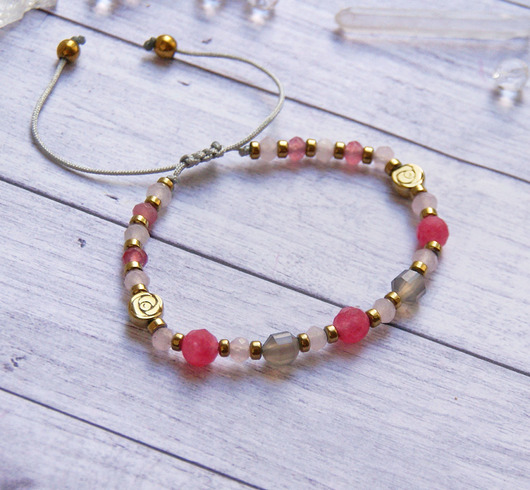 bransoletki z kamieni naturalnych Amulet - MIŁOŚĆ vol.3 - turmalin, agat, jadeit, hematyt