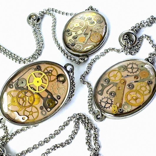 bransoletki z żywicy Bransoletka owalna - zatrzymaj czas - beżowa III