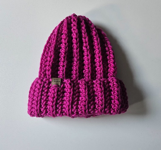 czapki damskie Czapka wełniana neonowy róż