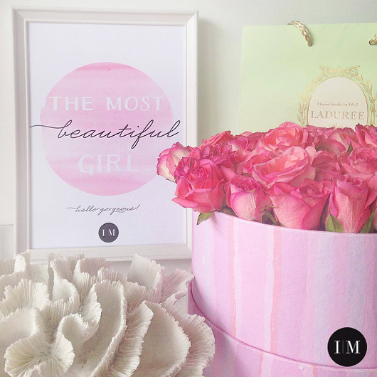 the most beautiful girl...- plakat a4  Interior Maker wnetrza