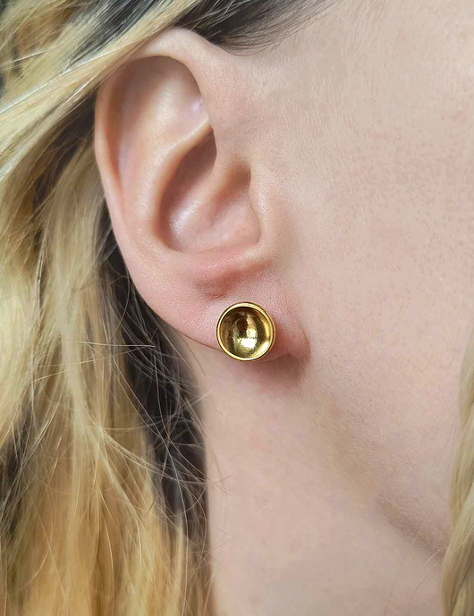 kolczyki srebrne Kolczyki srebrno - pozłacane Miseczki