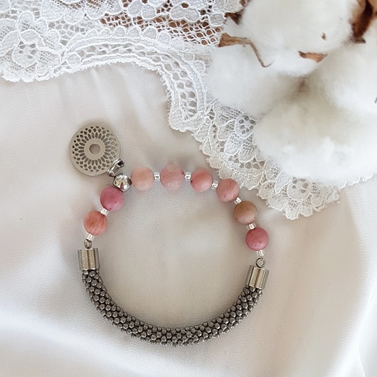 bransoletka z rodoniem LEI handmade 