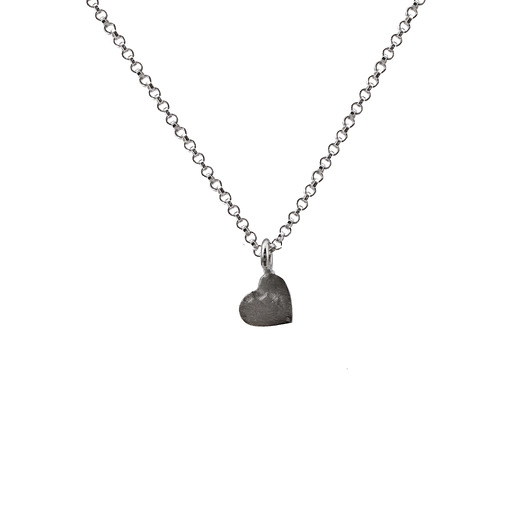 złote naszyjniki LANE little heart / black silver necklace