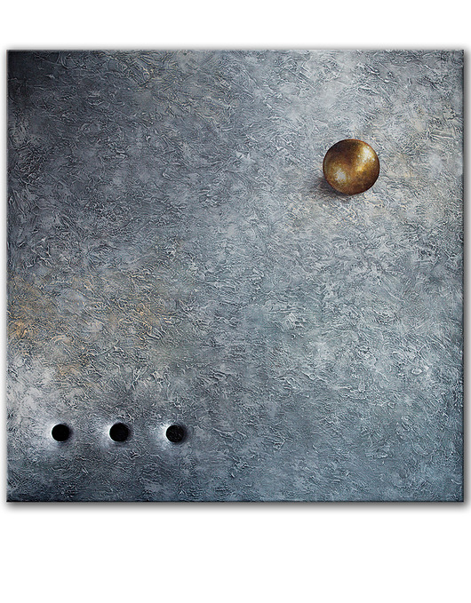 obrazy Ręcznie malowana abstrakcja - złota kula