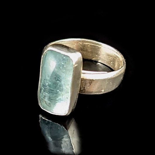 pierścionki srebrne Pierścionek pure aqua- akwamaryn