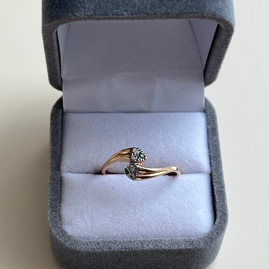 pierścionki zaręczynowe Złoty pierścionek VINTAGE