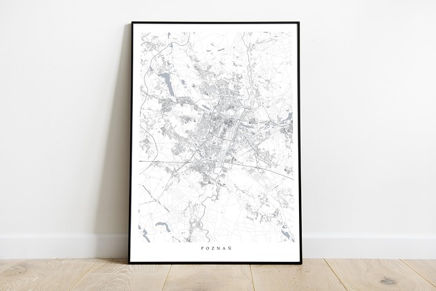 Plakat Poznań maps by P