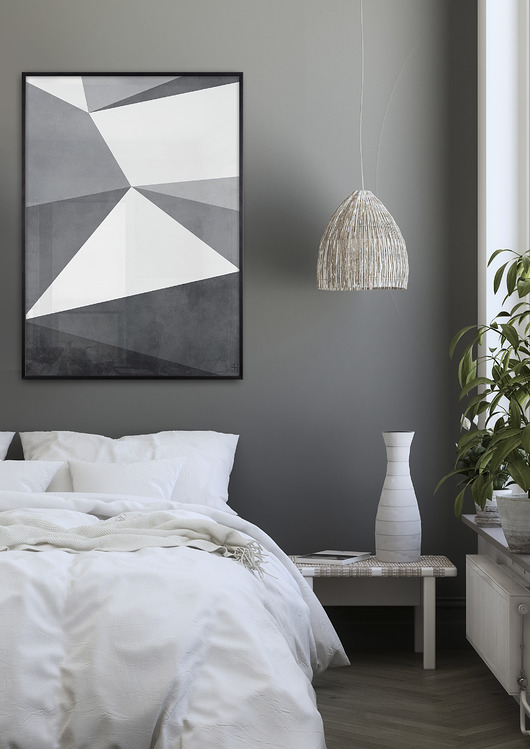 plakaty Plakat - geometryczny, czarno biały