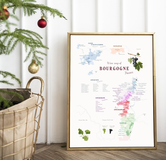 plakaty Plakat WINO Bourgogne Francja