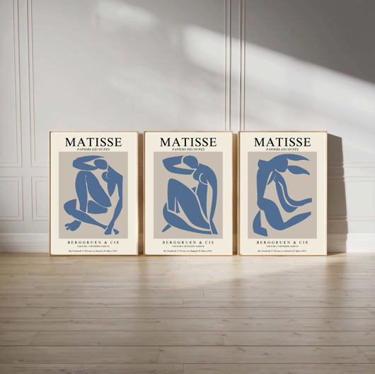 plakaty ZESTAW 3 PLAKATÓW  Matisse sztuka abstrakcyjna