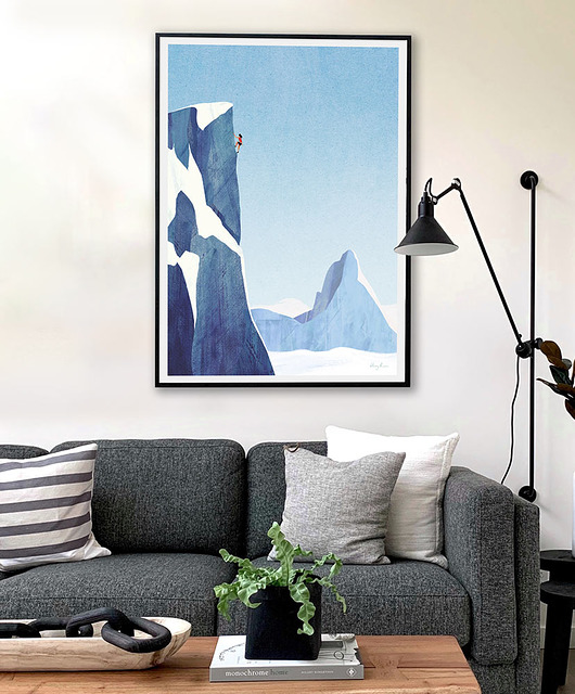 plakaty Zimowa wspinaczka górska - plakat fine art