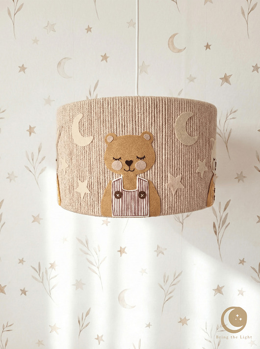 lampy do pokoju dziecka Lampa sufitowa 5 ZWIERZĄTEK   Abażur handmade do pokoju dziecka