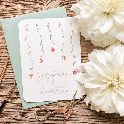 kartki scrapbooking Kartka Kolekcja Kwiatowa PNĄCZA