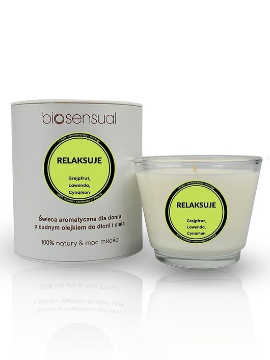 świece zapachowe Świeca do masażu i aromaterapii RELAKSUJE 80g